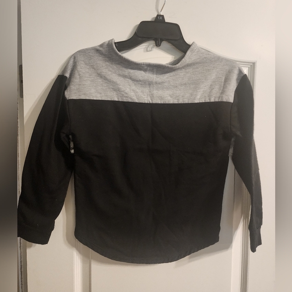 I.n. girl Black and Gray Snow Leopard Furry Sweater | Size Medium (10-12) - Picture 3 of 3